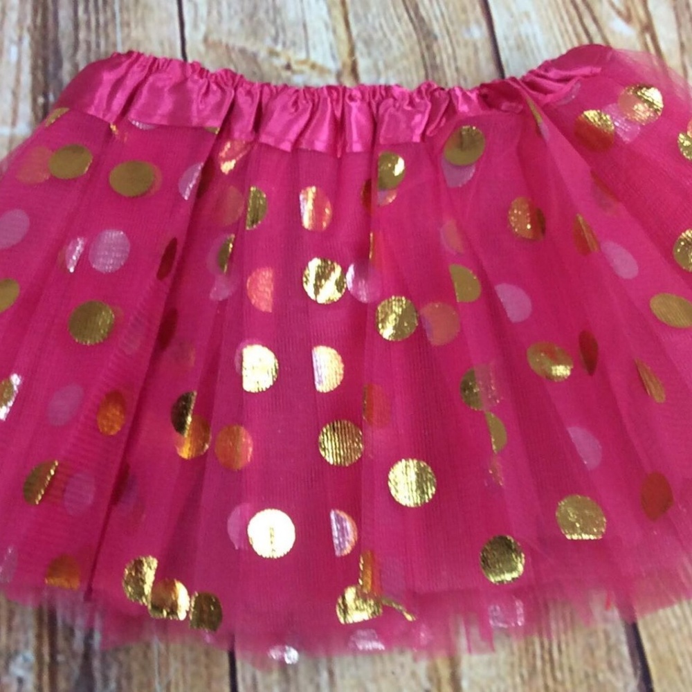 Brand New Baby Gold Polka Dot Playtime Tutu - Picture 5 of 8
